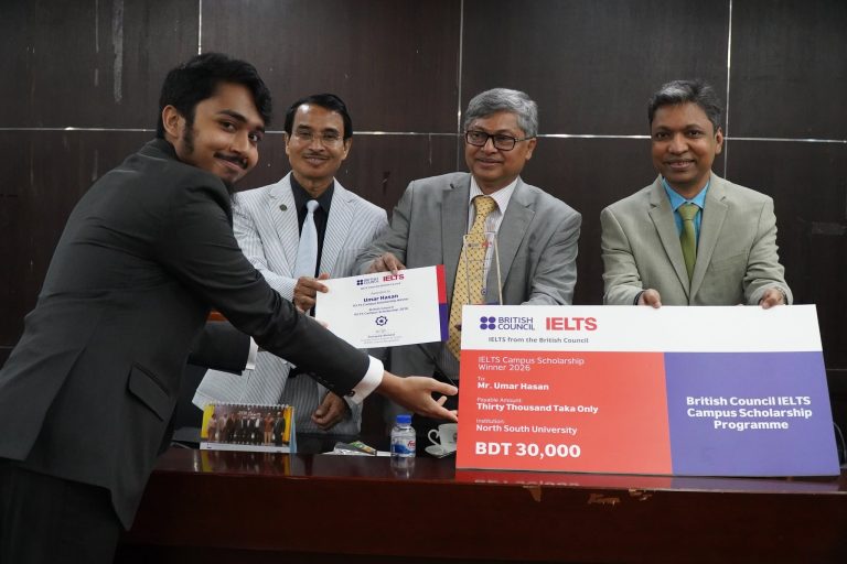 Bright Prep Students Honored with the British Council Bangladesh IELTS Campus Scholarship Award at North South University