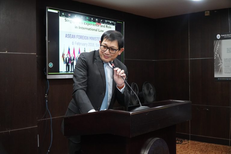 North South University organized a distinguished lecture on Singapore’s role in international law